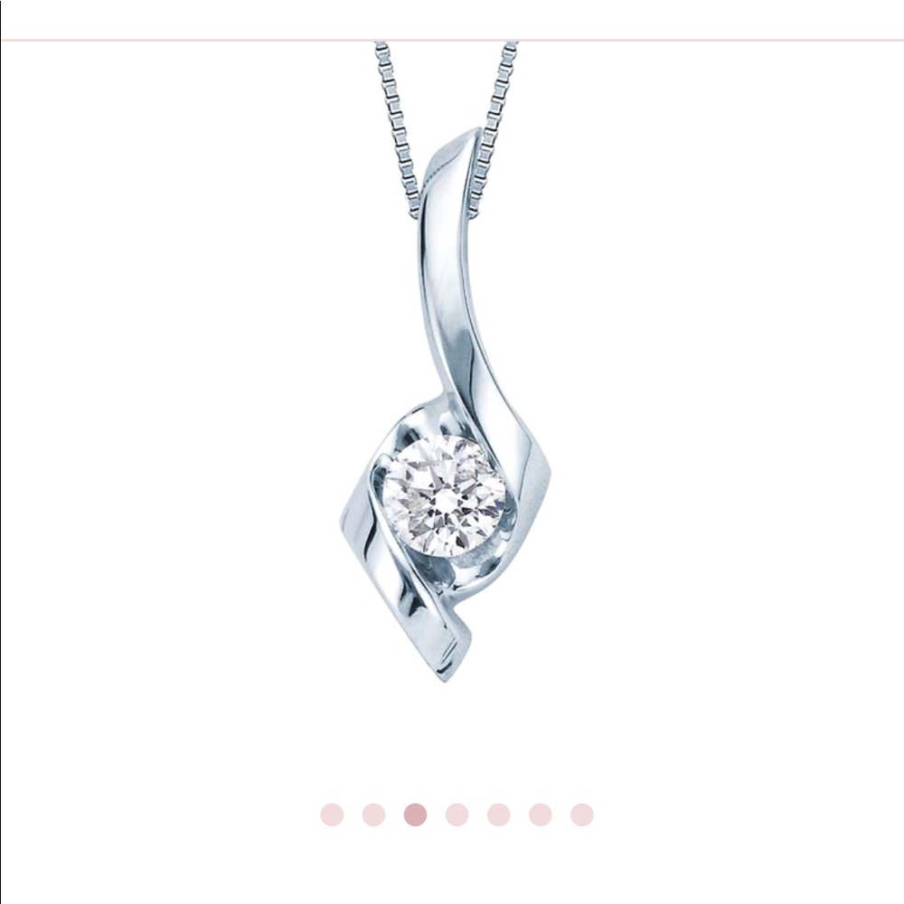 real diamond 14k white gold 1/4cw  chain 18inch box